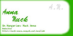 anna muck business card